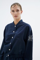 ALESSANDRA LACİVERT BOMBER - Thumbnail