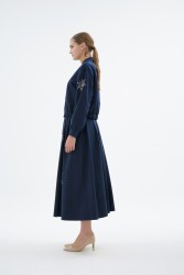 ALESSANDRA LACİVERT BOMBER - Thumbnail