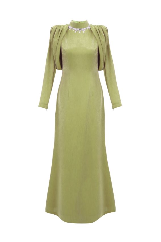 Senna - BEATRICE DRESS FISTIK YEŞİL