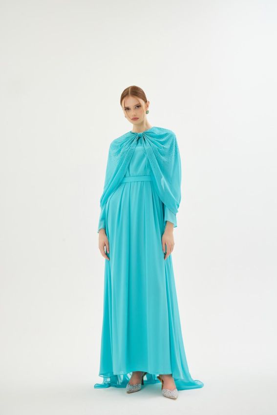  - BELLE ETOILE TURKUAZ ELBİSE