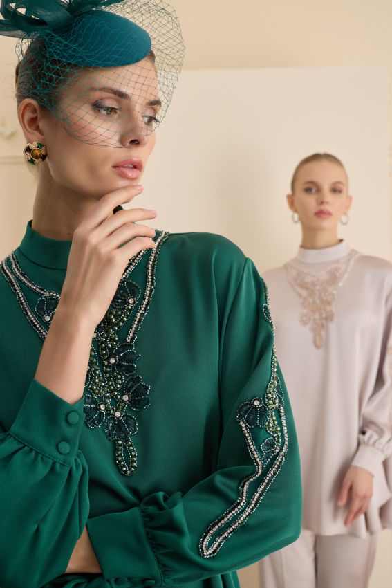 CATHERINE ELBİSE ZÜMRÜT