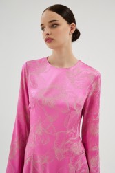 CELESTE PEMBE ELBİSE - Thumbnail