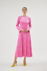 CELESTE PEMBE ELBİSE - Thumbnail