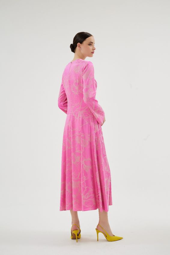 CELESTE PEMBE ELBİSE