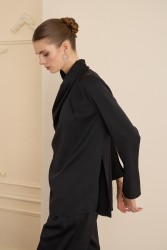 CRISTALLE BLUZ SİYAH - Thumbnail