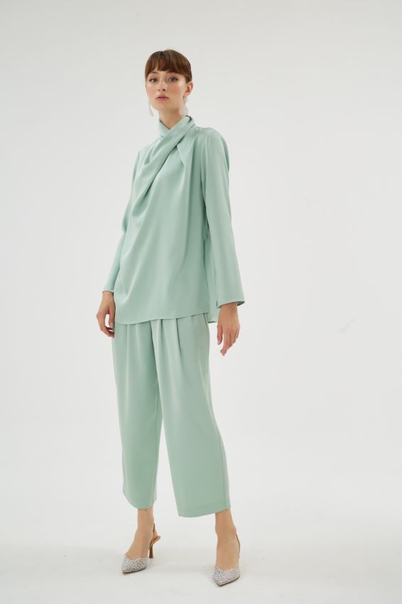 CRISTALLE ÇAĞLA YEŞİLİ BLUZ