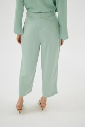 CRISTALLE ÇAĞLA YEŞİLİ PANTOLON - Thumbnail