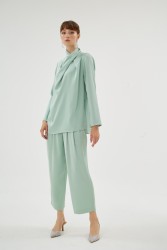 CRISTALLE ÇAĞLA YEŞİLİ PANTOLON - Thumbnail