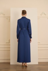 CRISTALLE ELBİSE LACİVERT - Thumbnail