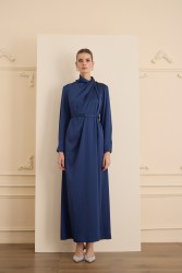 CRISTALLE ELBİSE LACİVERT - Thumbnail