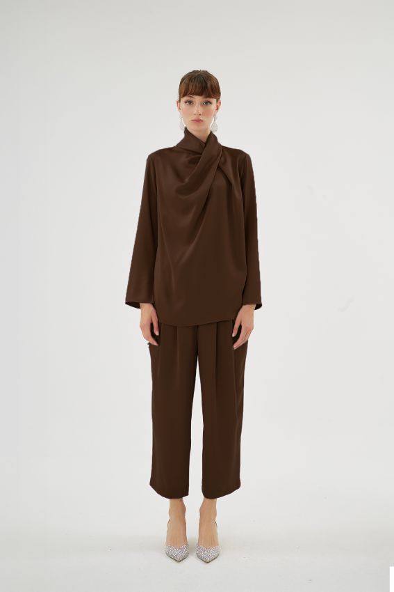 CRISTALLE KAHVE BLUZ