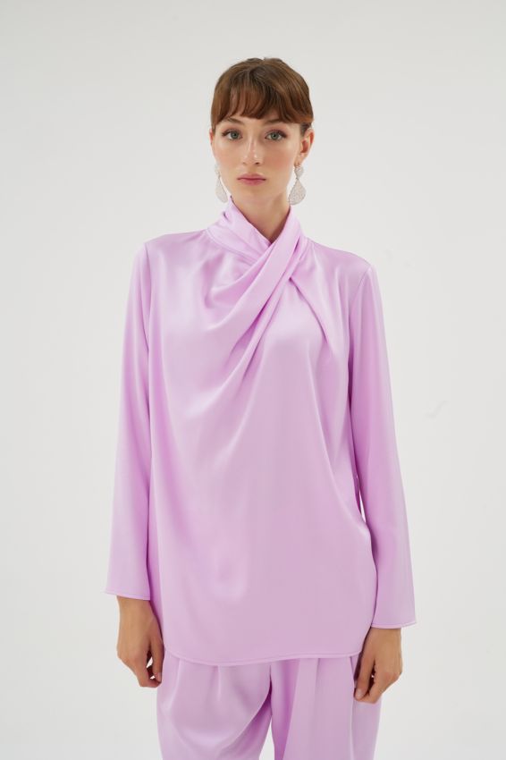 CRISTALLE LİLA BLUZ