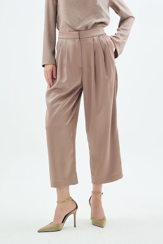 CRISTALLE TAŞLI PANTOLON CAMEL