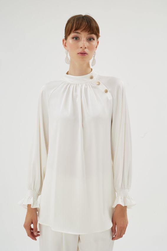 ELEGANCE BLUZ EKRU