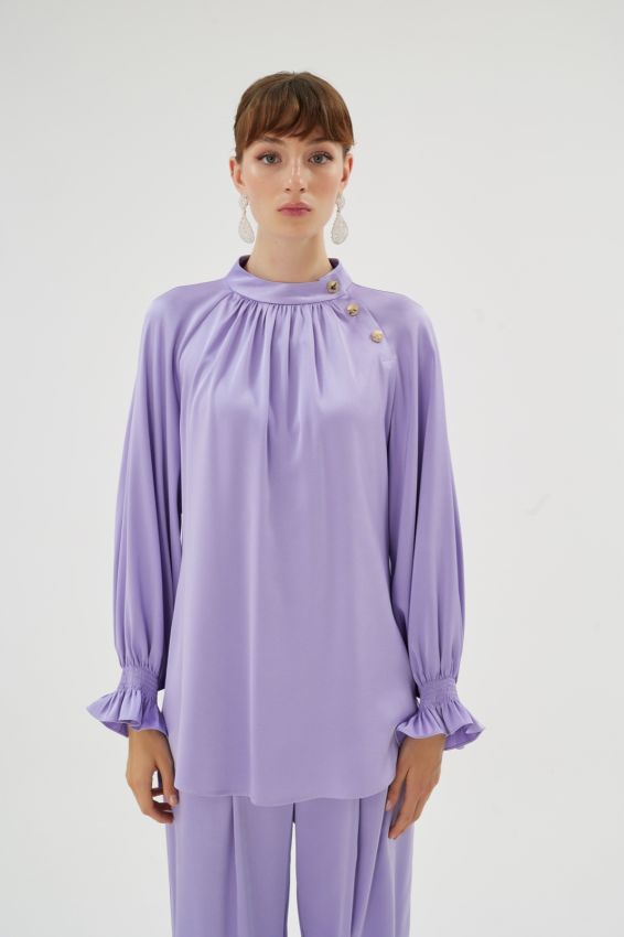 ELEGANCE BLUZ LİLA