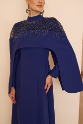 ELINA ELBİSE LACİVERT - Thumbnail