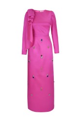 FARFARA DRESS PEMBE - Thumbnail