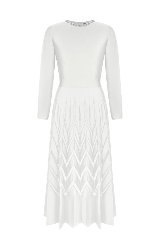 Senna - HILDEMARA EKRU ELBİSE