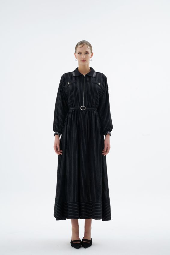 Senna - IVORY SİYAH ELBİSE