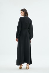 KARLA ABAYA SİYAH - Thumbnail