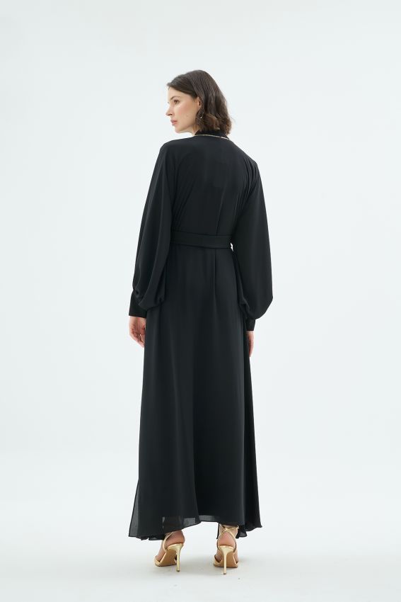 KARLA ABAYA SİYAH