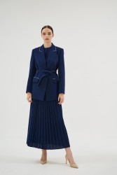 LILIANA LACİVERT ETEK - Thumbnail