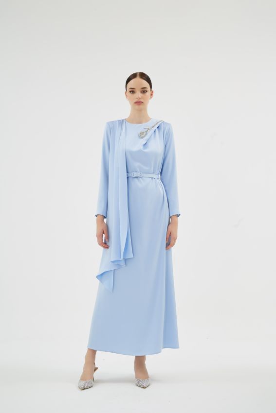  - MİNZE MAVİ ELBİSE