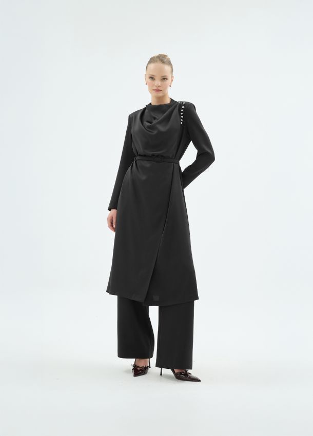 NATALI CEKET PANTOLON TAKIM SİYAH