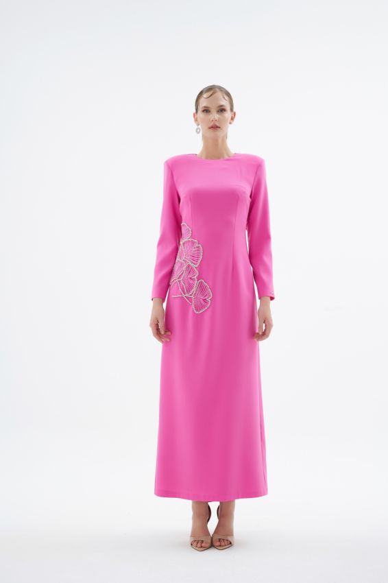  - PEONY PEMBE ELBİSE (1)