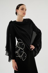 PEONY SİYAH ELBİSE - Thumbnail