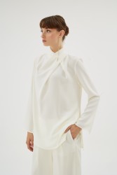 QUARTZ BLUZ EKRU - Thumbnail