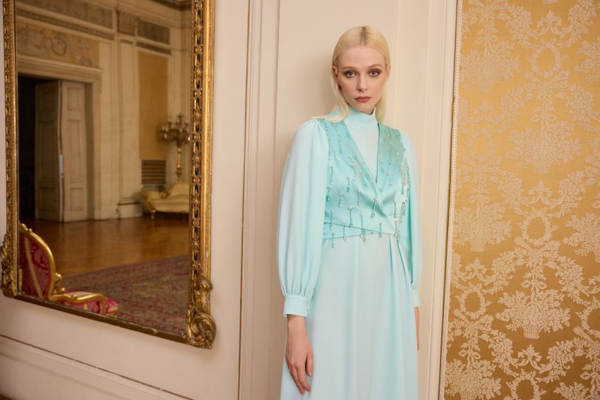 SPARKLE DRESS AQUA