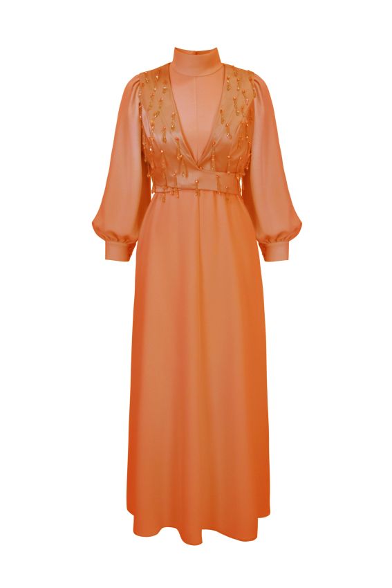 SPARKLE DRESS TURUNCU
