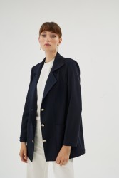 SUHA LACİVERT CEKET - Thumbnail