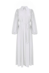 TAYLOR EKRU ELBİSE - Thumbnail