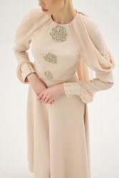 VELORA BEJ ELBİSE - Thumbnail