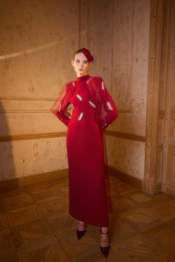 VANESSA DRESS BORDO