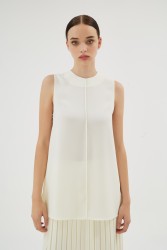 VIOLETTA EKRU BLUZ - Thumbnail