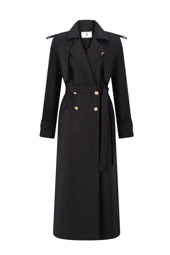 VIVIANA SIYAH TRENCH