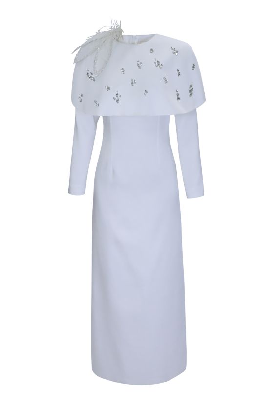 WONDERLAND DRESS EKRU